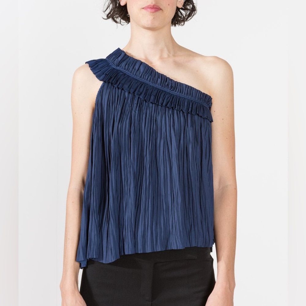 Ulla Johnson One Shoulder Top in Midnight Navy